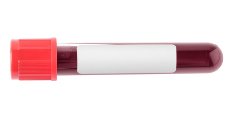 Blood test tube png sticker, transparent background