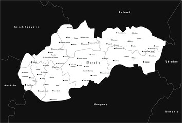 Slovakia map vector illustration for infographic