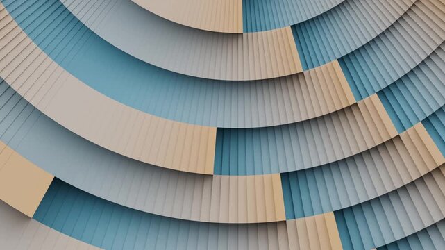 Dynamic geometric patterns showcase layered design and fluid motion