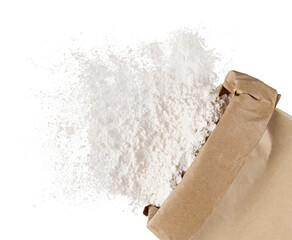 Flour png, baking collage element, paper bag design