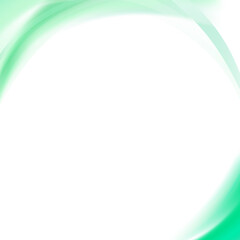 Mint green curve frame template design element