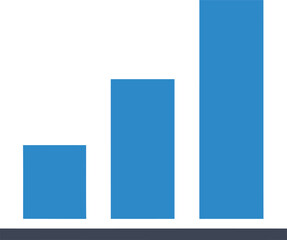 Bar Graph Showing Increasing Values in Blue.