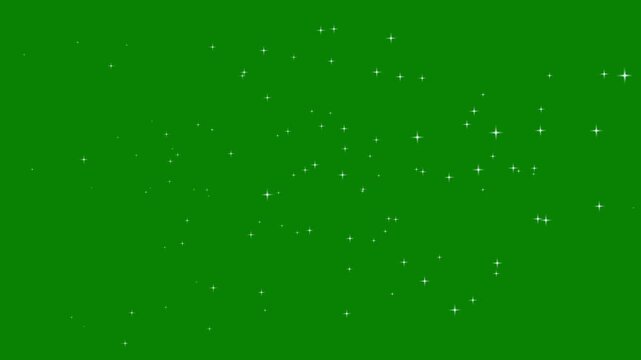 Luxury white glitter sparkles trail, magic dust, pixie dust path, christmas star, magic sparkles glitter line stars, fairy dust wand glitter stars trail transition on green screen background. 4k video