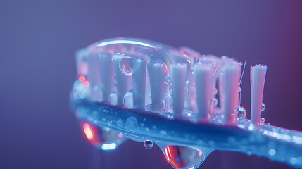 A toothbrush on a wet surface..