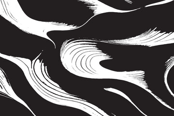 Fluid Abstract Black and White Wavy Line Texture