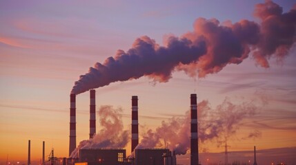 Industrial Pollution & Environmental Impact: Smokestacks, Smog, and Global Warming in City Skies