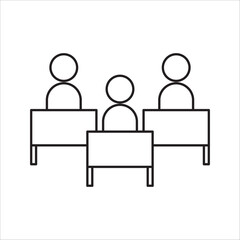 Student icon or logo design isolated sign symbol vector illustration. Education icons collection, high quality black line style vector suitable for designers.
