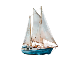 Watercolor Sailboat Ocean Adventure Summer Illustration