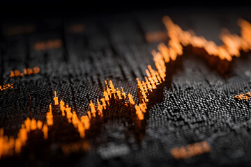 Financial Market Data Analysis with Digital Fluctuations on LED Display