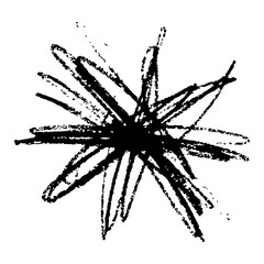 PNG Abstract black ink starburst, transparent background