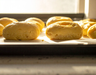 Fototapeta premium Doughnuts Ready to Bake