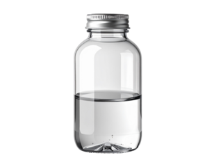 Glycerine Clear plastic toner bottle with silver cap