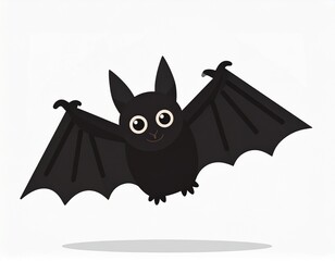 Naklejka premium Cute illustration of a black bat Halloween material