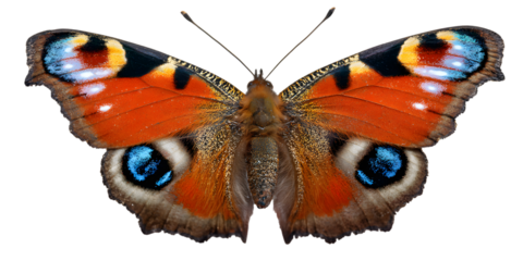Peacock Butterfly Top View Macro Detail insect wings