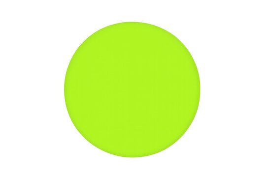 Lime green circle sticker shape on transparent background, neon abstract graphic design element - Powered by Adobe