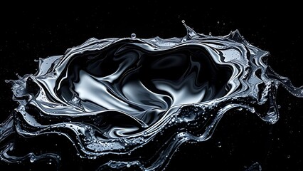 A mesmerizing material that is both flowing liquid and shimmering solid, contained within a force field.