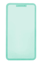 Green mobile phone social media transparent png