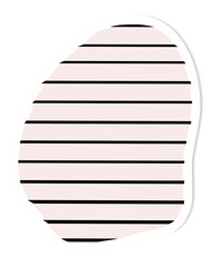 Black and pink stripes badge transparent png