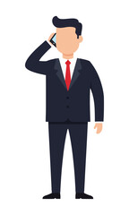 Obraz premium Professional Businessman Communicating on Smartphone, Depicting Corporate Connection