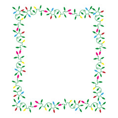 Christmas Lights Frame Vector Illustration