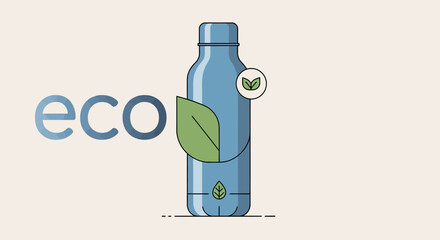 Reusable water bottle promoting an eco-friendly lifestyle and sustainable consumption choices
