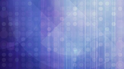 Blue and purple gradient abstract background with blinking circles, vertical streaming lines and floating shapes, modern digital atmosphere, seamless loopable animation - Powered by Adobe