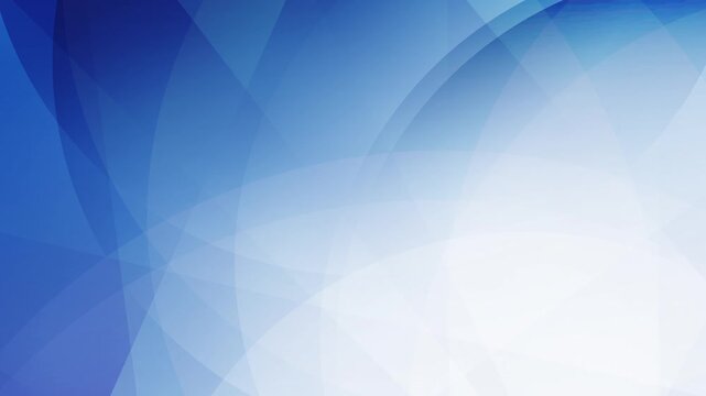 abstract loopable slow motion blue background overlapping circles, geometric shapes and translucent layers, science, technology and corporate presentations