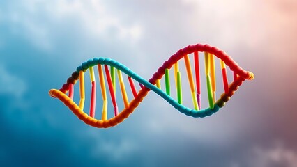 A double-helix rainbow diverging into paths, illustrating personalized healthcare solutions.