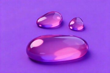 Drops, on blue metal ,Close-up view of sparkling water drops.