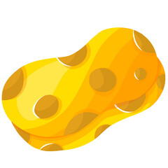 Yellow Dish Wash Sponge Illustration