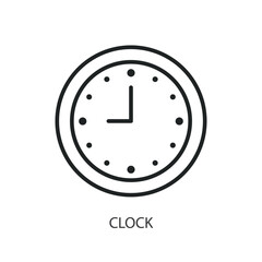 Clock thin line vector icons.