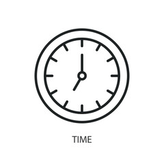 Time thin line vector icons.