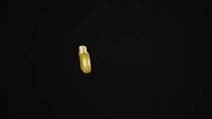 Bright yellow 3D ok sign against a dark background for positive affirmation and creativity