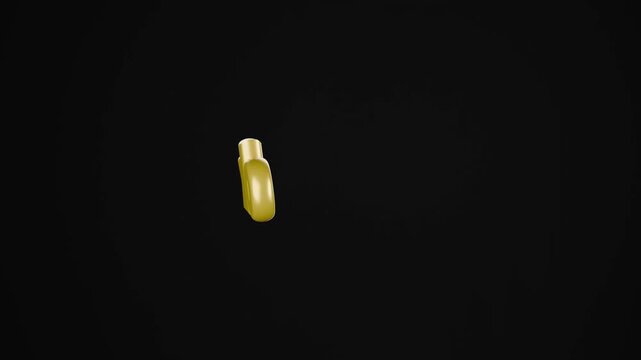 Bright yellow 3D ok sign against a dark background for positive affirmation and creativity