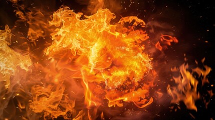 Fiery Abstract Art: Flames, Explosions, and Glowing Heat&mdash;From Love Symbols to Cosmic Fireballs