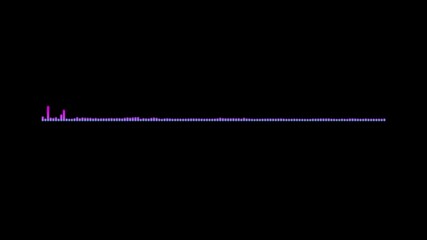 Audio wave or frequency digital animation on black screen background. white audio frequency waveform spectrum. White audio waveform spectrum, Visualization sound graphic element.4K - Powered by Adobe