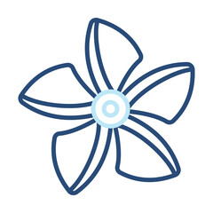 Propeller Icon Color Outline Style. Vector Illustration Design