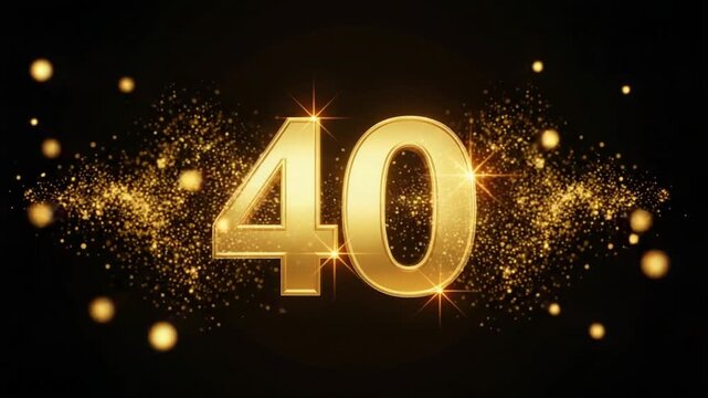 golden forty sparkles anniversary celebration