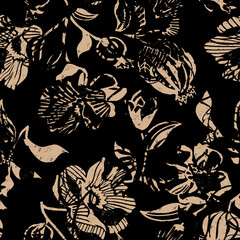 flower texture pattern mix leaves