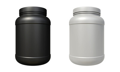 Supplement, medicine and vitamin bottles mockup on a isolated background. Blank and white capsule bottles mockup. Drug product containers. Can be use for your design, advertising, promo and etc.