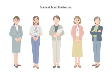 女性のビジネスマンチーム