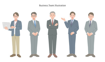 男性のビジネスマンチーム