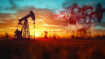 Oil Industry Financial Data Fusion and Market Trends Illustrated with Infographics and Charts