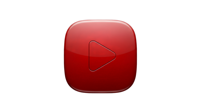 Red Glossy Play Button Icon