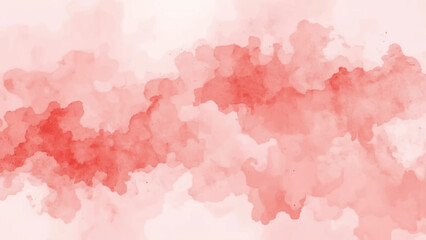 Brushed Painted Abstract Deep Maroon Watercolor and Soft White paint. Watercolor painted isolated cloud cumulus clouds. White and ash messy wall stucco texture. 