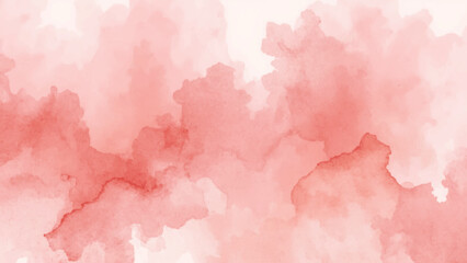 Brushed Painted Abstract Deep Maroon Watercolor and Soft White paint. Watercolor painted isolated cloud cumulus clouds. White and ash messy wall stucco texture. 