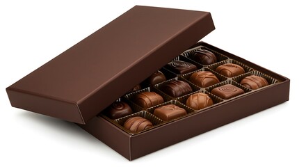 Obraz premium Assorted Chocolates in Brown Box