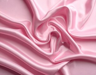 Obraz premium Close-up of light pink silk fabric with soft folds and gentle highlights.