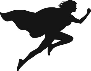 Design of woman hero flying