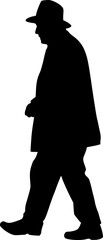 Design of senior man walking